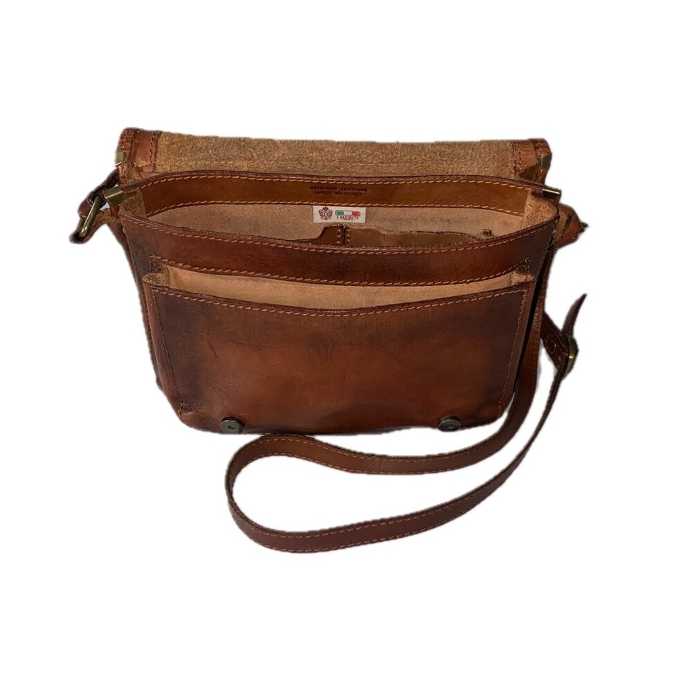IMEDICI Italian Brown Leather Crossbody Messenger Bag Small Hobo Shoulder Bag EC - Picture 9 of 16